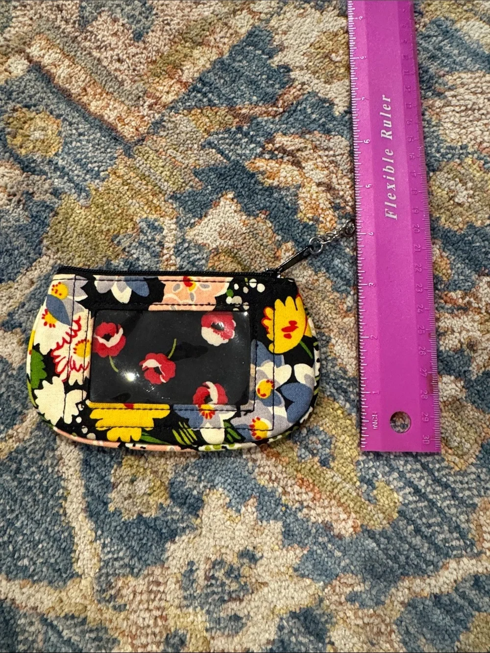 Vera Bradley Poppy Fields Cotton ID Zip Case
